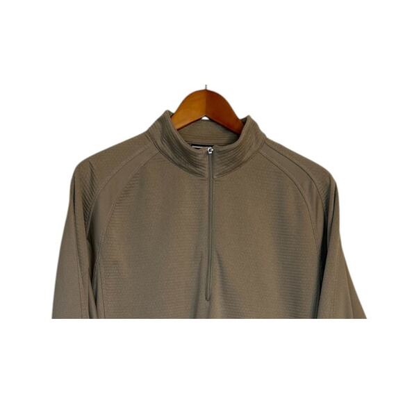 Nike Golf Pullover Men Large Brown 1/2 Zip Textured Outdoor Sports Preppy - Picture 2 of 8